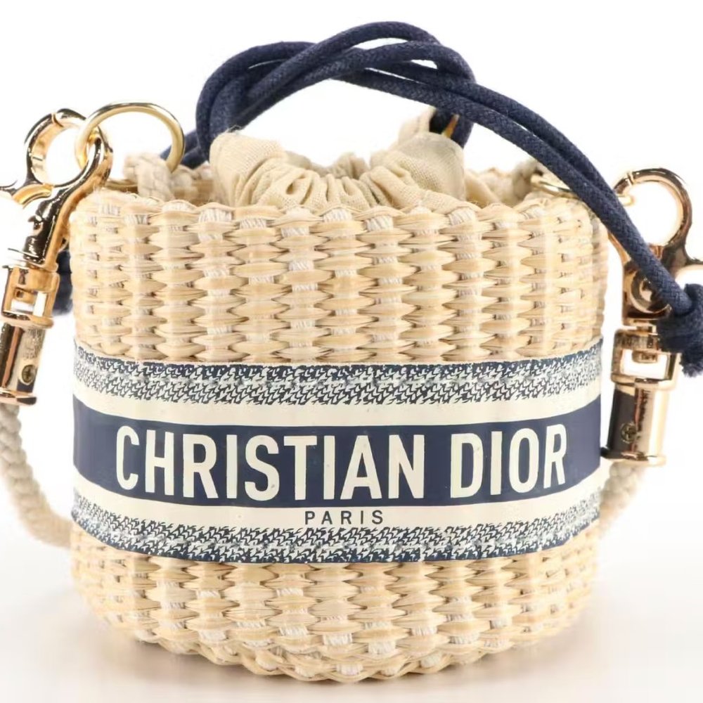 Mini Christian Dior Beauty Small Drawstring Pouch Crossbody with Braided Rope Co